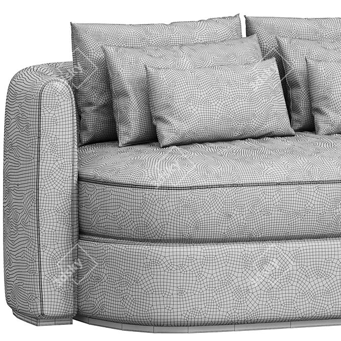 Elegant Adriano Sofa Design 3D model image 3