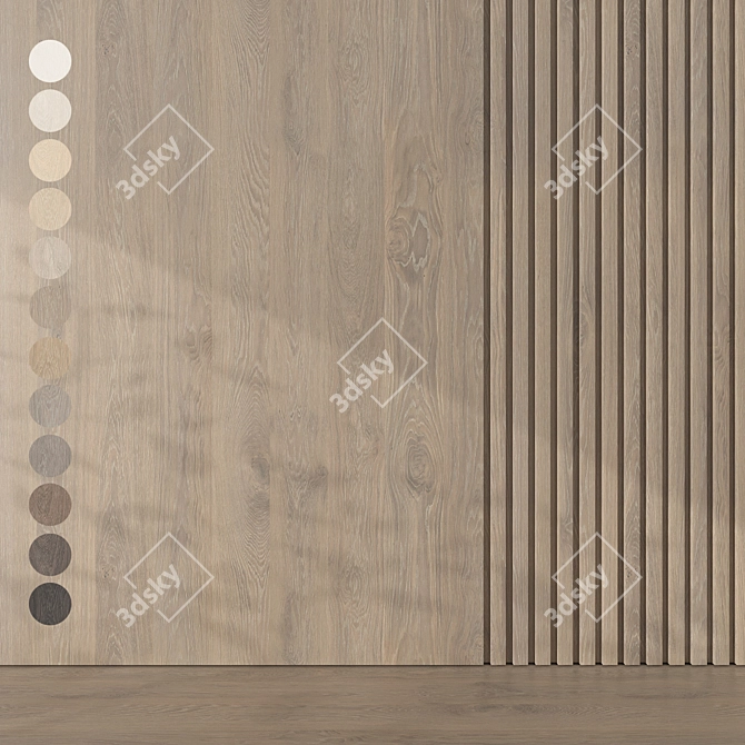 Oak 078 Seamless Texture Pack 3D model image 1