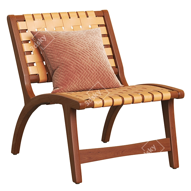 Modern Allegheny Wide Side Chair 3D model image 1