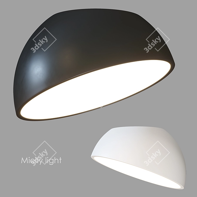 Mielly Light LED Ceiling Fixture 3D model image 1