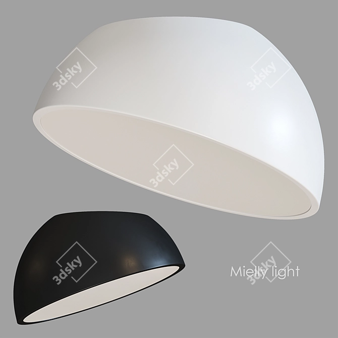 Mielly Light LED Ceiling Fixture 3D model image 2