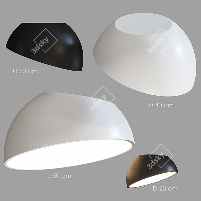 Mielly Light LED Ceiling Fixture 3D model image 3