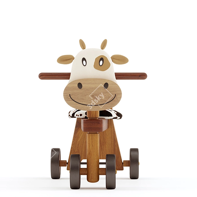 Cow Toddler Balance Bike Model 3D model image 2