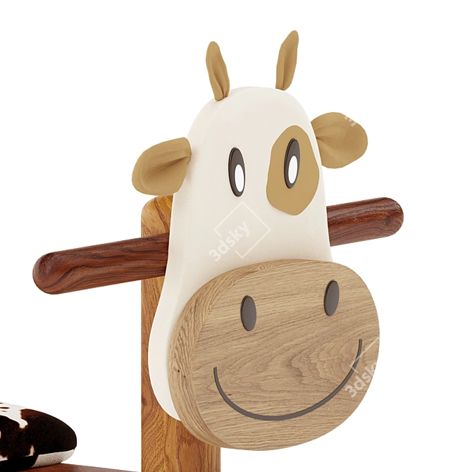 Cow Toddler Balance Bike Model 3D model image 5