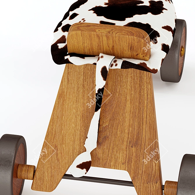 Cow Toddler Balance Bike Model 3D model image 6