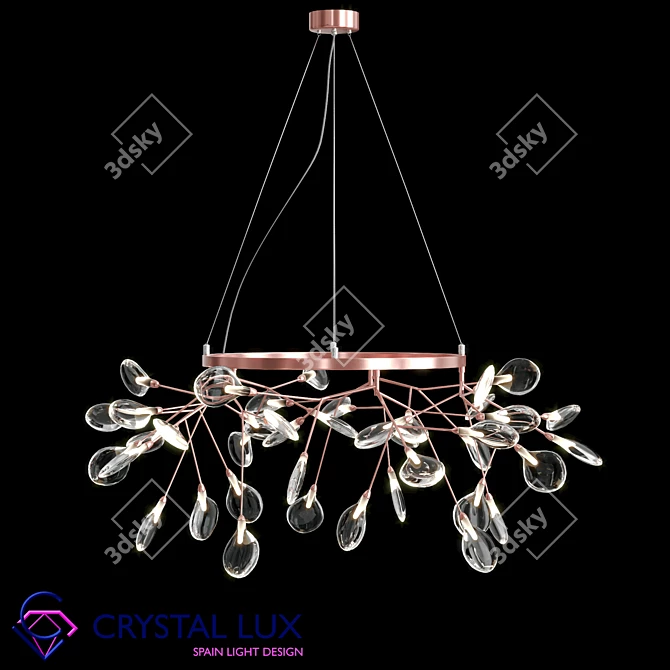 Modern Crystal Lux Evita Pendant 3D model image 1