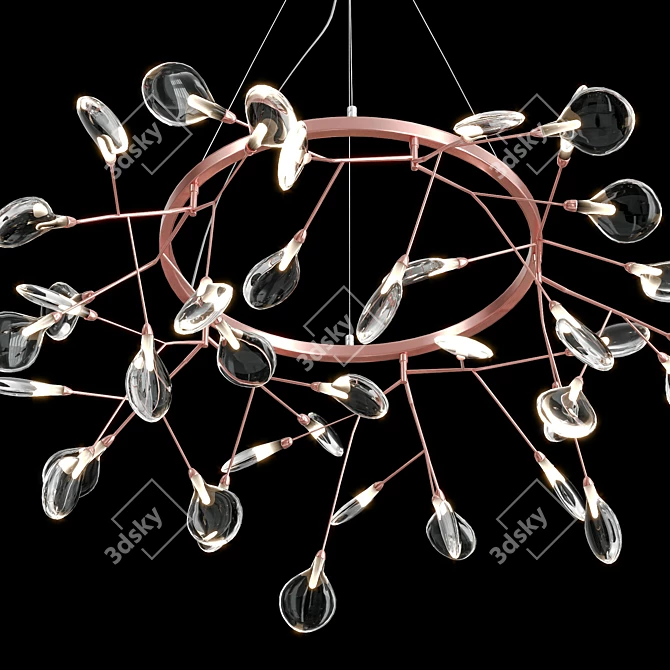 Modern Crystal Lux Evita Pendant 3D model image 3