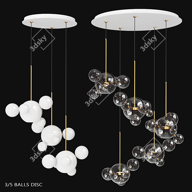 Modern Bubble Design Lamp Duo 3D model image 3