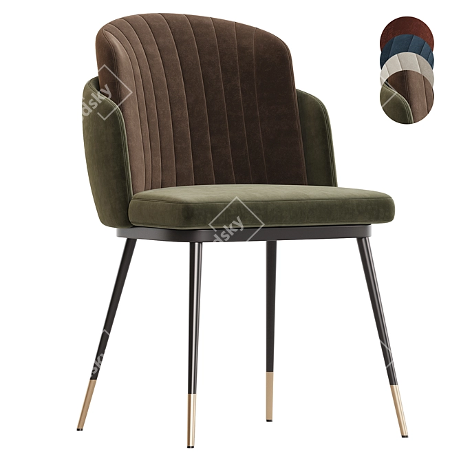 Elegant Penelopa Chair Collection 3D model image 2