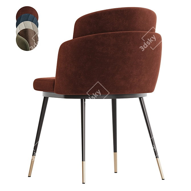 Elegant Penelopa Chair Collection 3D model image 4