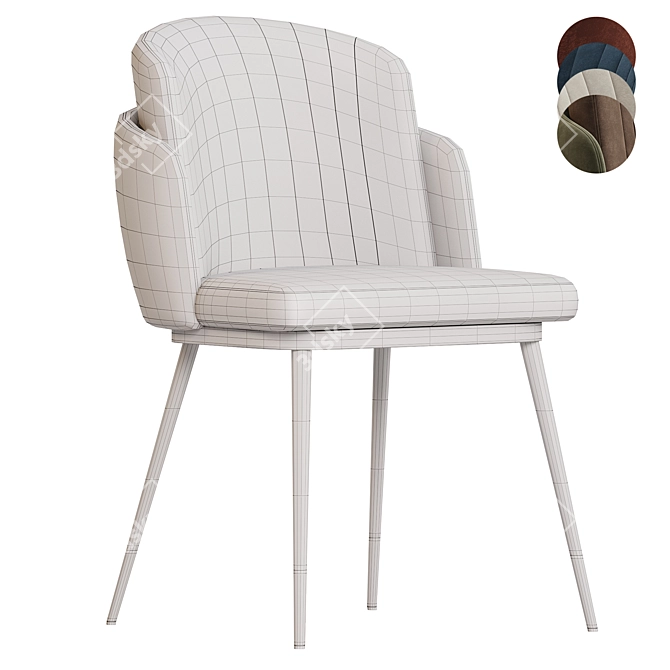 Elegant Penelopa Chair Collection 3D model image 5