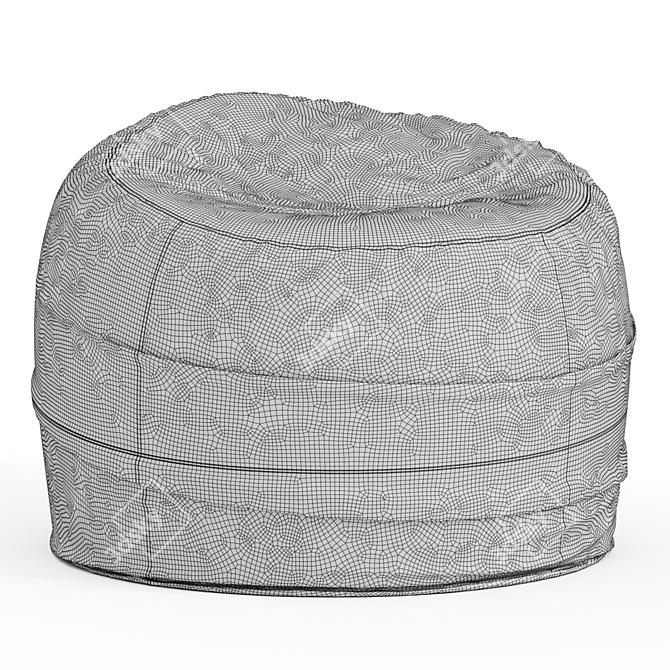 Puf Puko Fabric Anthracite Pouf 3D model image 2