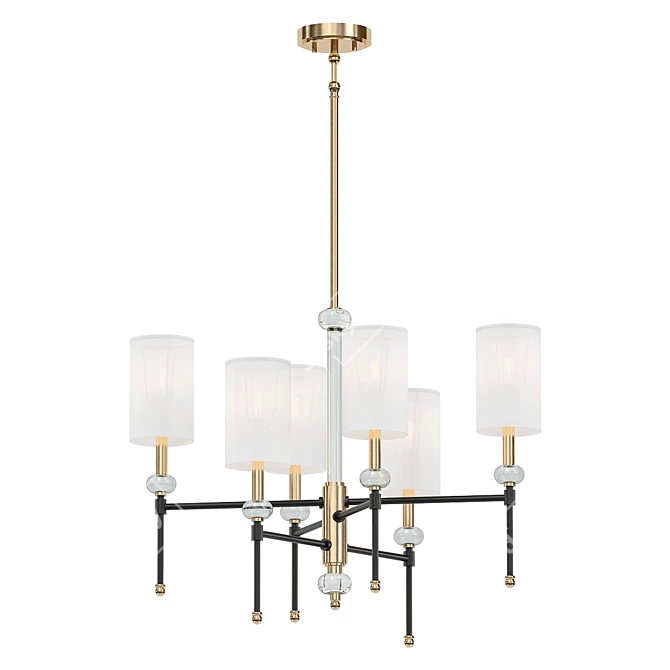 Elegant Tivoli 6-Light Fixture 3D model image 1