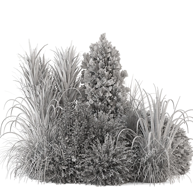 Bush Set 1027: Outdoor Plants 3D model image 7