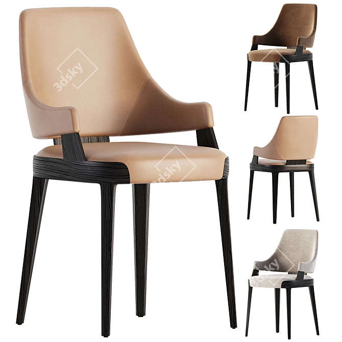 Elegant Potocco Velis Chair in 3D 3D model image 1