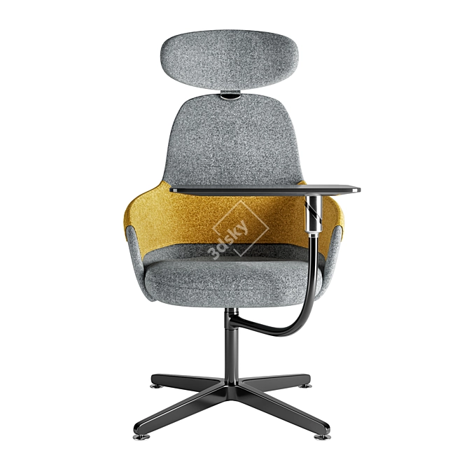 Modern Ergonomic Lounge Chair with 3D Design 3D model image 3