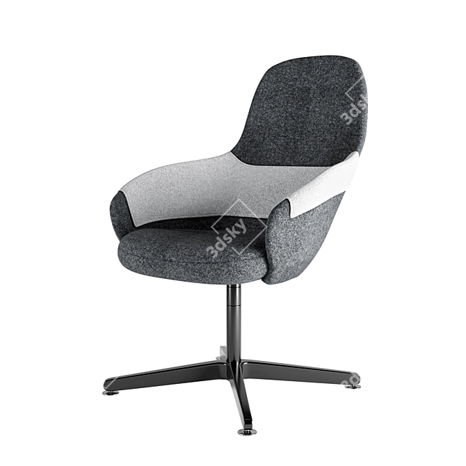 Modern Ergonomic Lounge Chair with 3D Design 3D model image 4