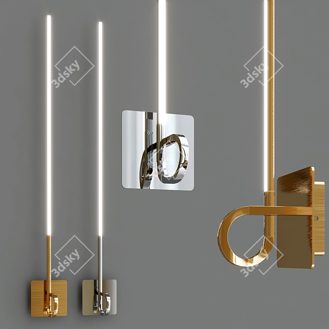 Modern CINTO Wall Lamp Collection 3D model image 2