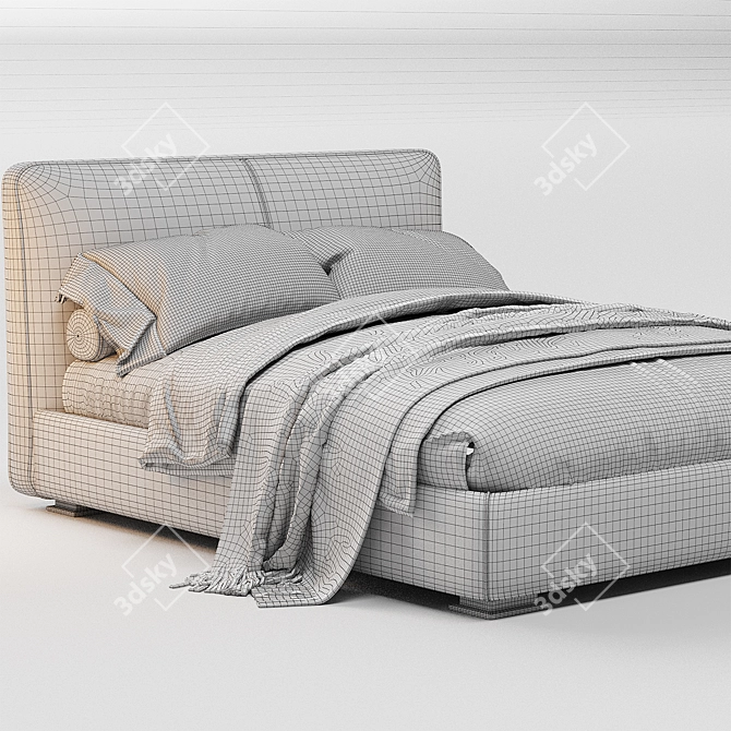 Modern Italian Flou MyPlace Bed 3D model image 4