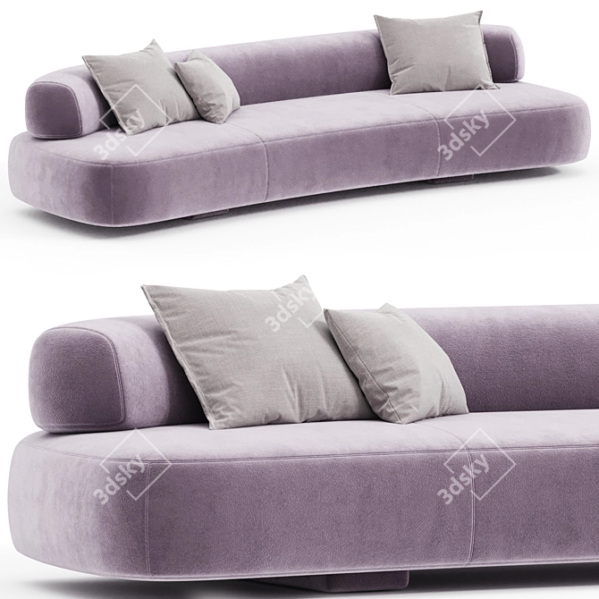 Elegant Modern Gogan Sofa Comfort 3D model image 1