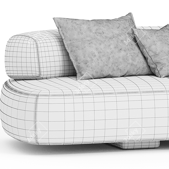 Elegant Modern Gogan Sofa Comfort 3D model image 3