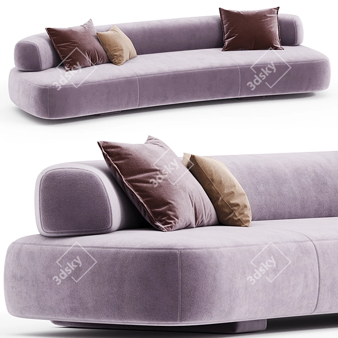 Elegant Modern Gogan Sofa Comfort 3D model image 4