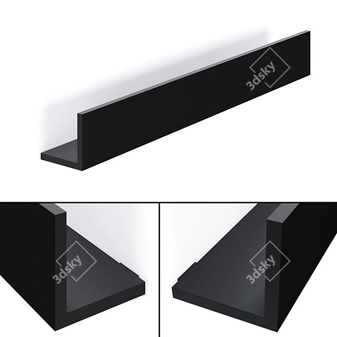 SOLID SURFACE Floating Shelf 3D model image 1