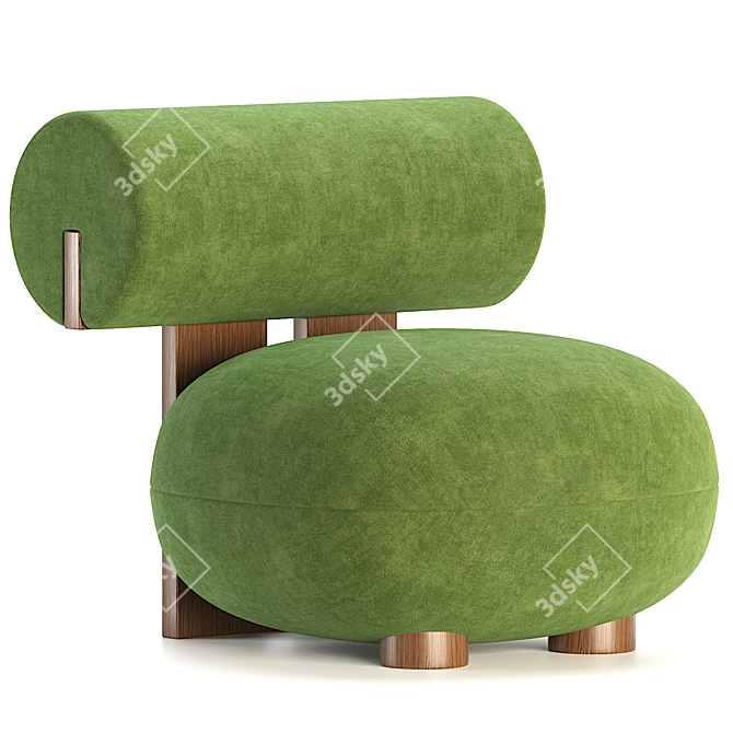 Nor11 HIPPO Lounge Chair: Modern, 3D-Friendly 3D model image 2