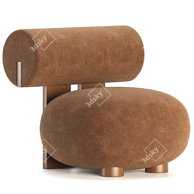 Nor11 HIPPO Lounge Chair: Modern, 3D-Friendly 3D model image 4