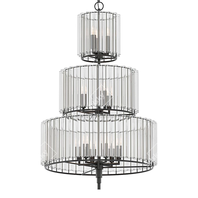 Elegant Medium Chandelier Statement Piece 3D model image 1