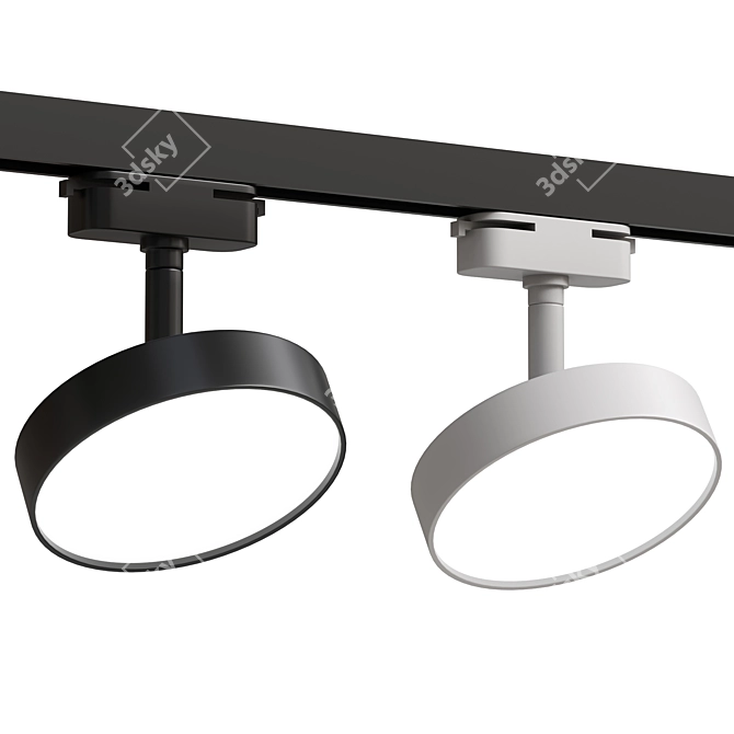 Modern Track Lighting Fixture 3D model image 2