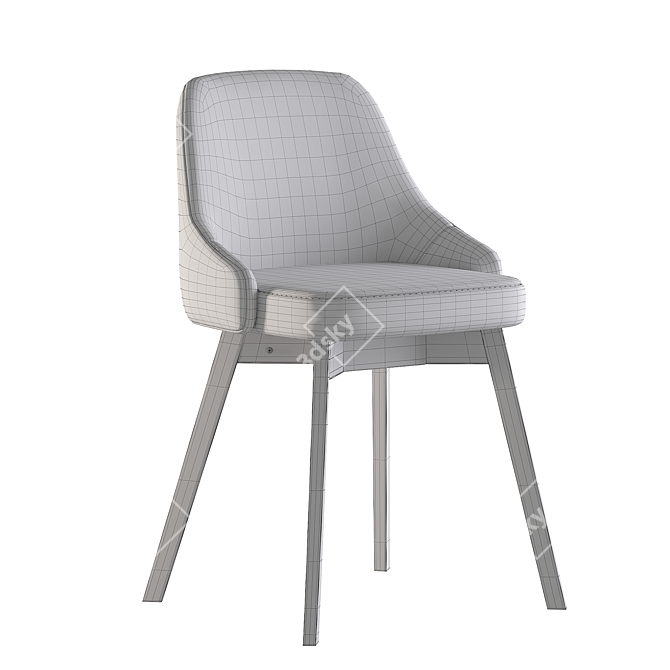 Modern Toledo Chair in Millimeters 3D model image 5