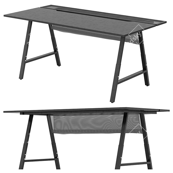 IKEA UTESPELARE Gaming Desk 3D model image 2