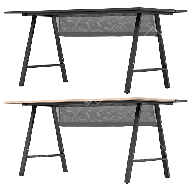 IKEA UTESPELARE Gaming Desk 3D model image 4