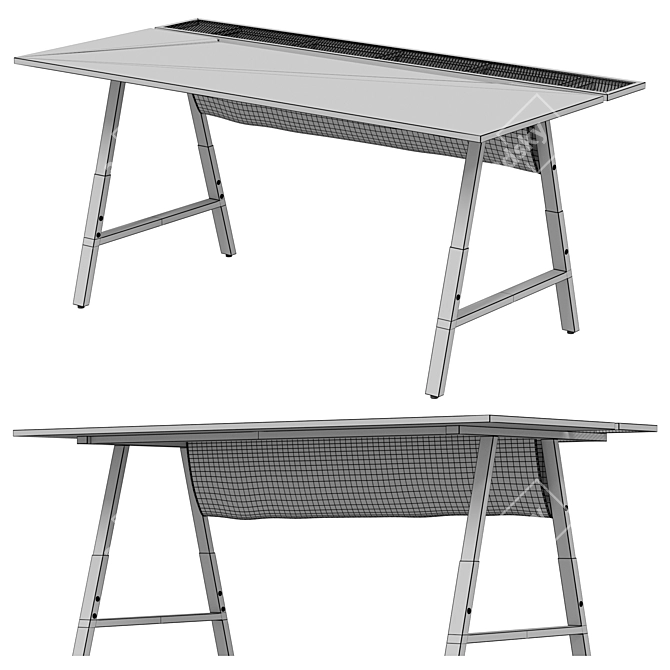 IKEA UTESPELARE Gaming Desk 3D model image 5