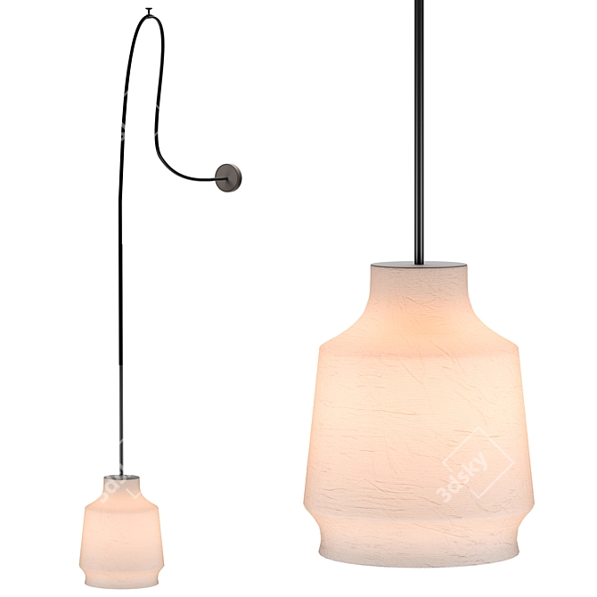 Stylish Pendant Lamp Shade 3D model image 1