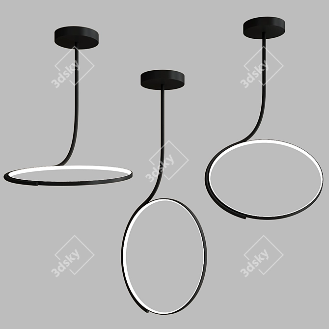 Swivel LED Pendant Lamp: Poise 3D model image 3