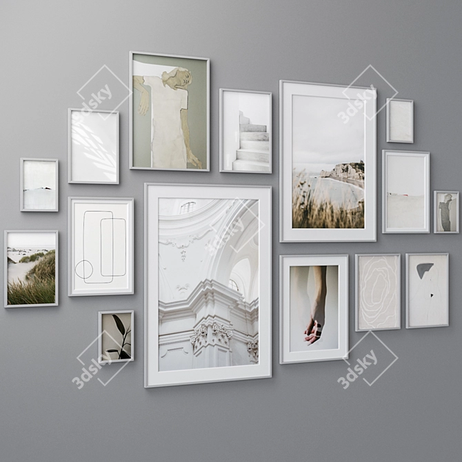 Multiframe Wall Art Set 3D model image 3