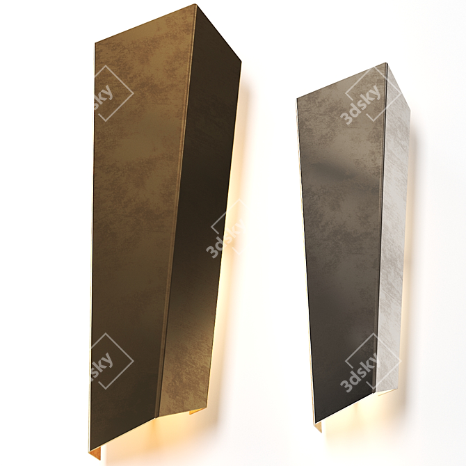 Sleek Vega Wall Lamp Set 3D model image 2