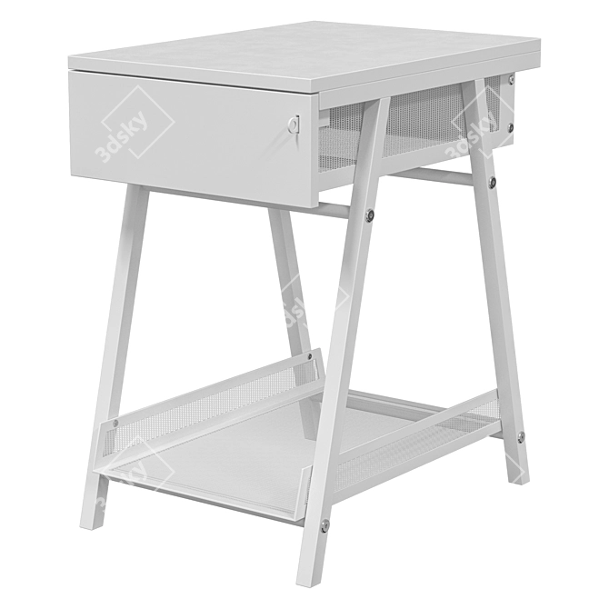 IKEA TROTTEN Nightstand with Drawers 3D model image 4