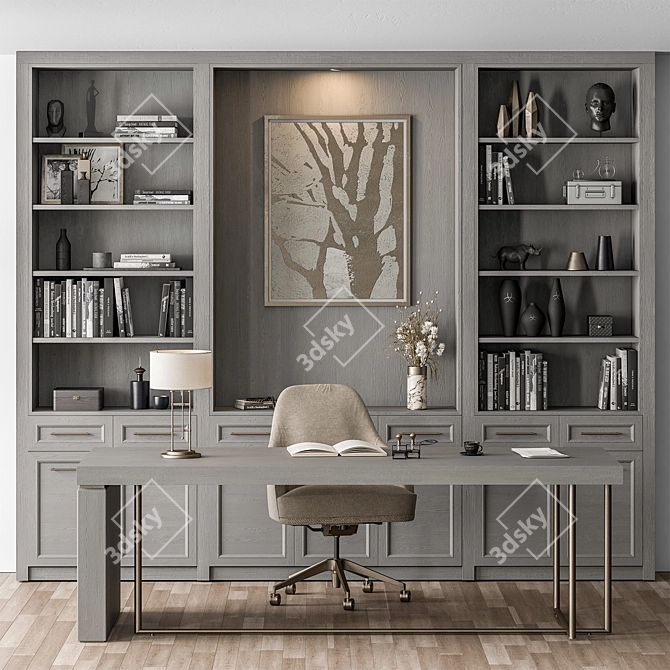 Executive Boss Desk- Office Solution 3D model image 1