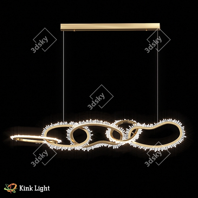 Sena LED Gold Pendant Light 3D model image 1