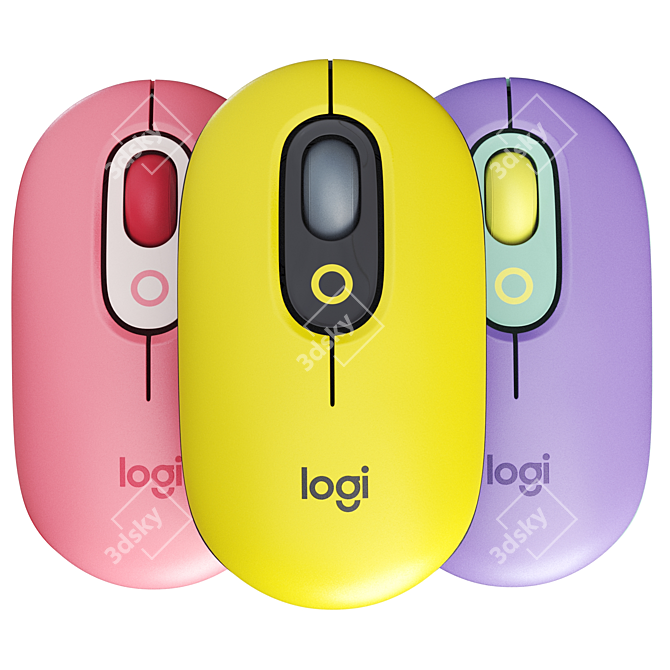 Logitech POP Mouse Trio Set 3D model image 1