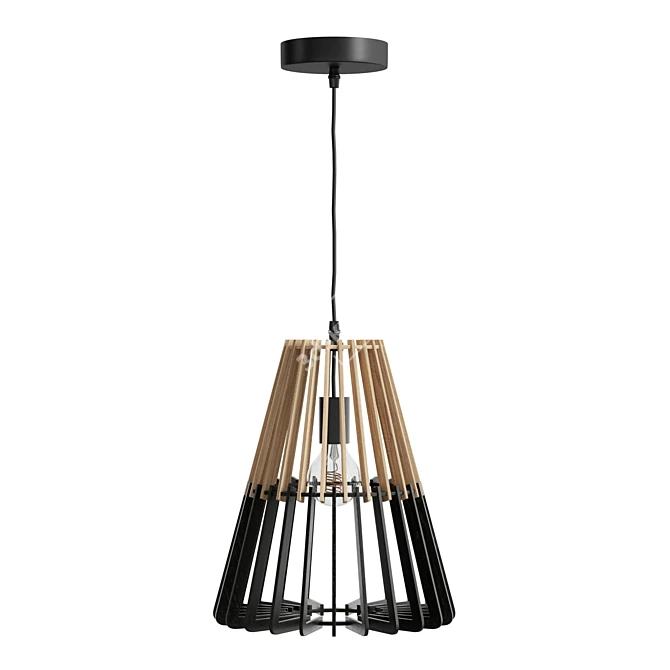 Scandi Boho Pendant Light Fixture 3D model image 2