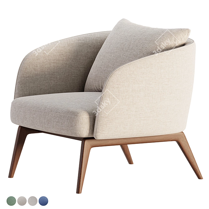 Modern Cosmo Armchair by HC28 3D model image 8