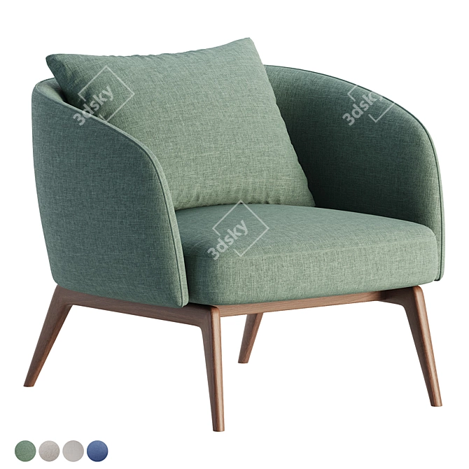 Modern Cosmo Armchair by HC28 3D model image 9