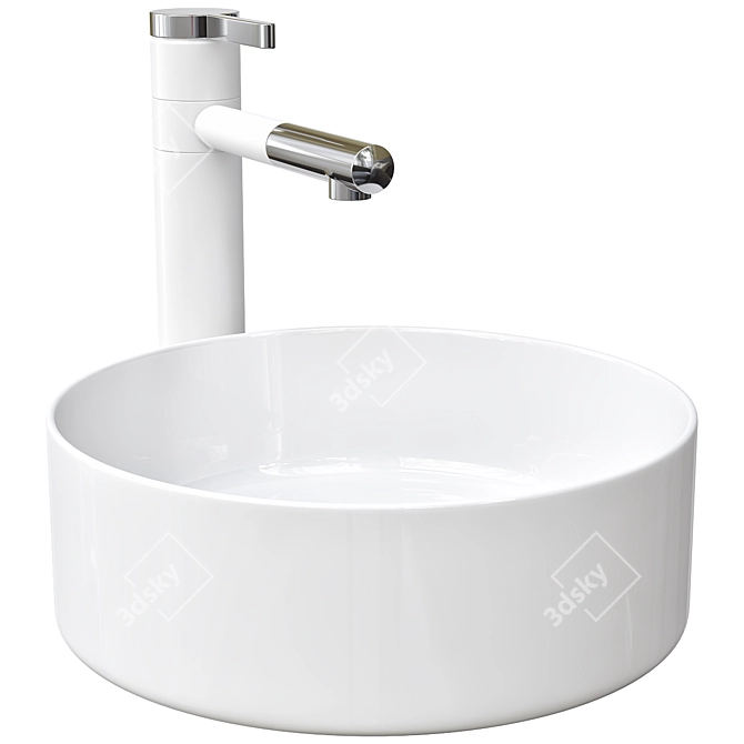 Designer Ceramic Sink BB1357 3D model image 2