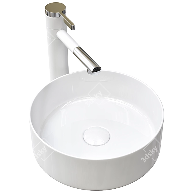 Designer Ceramic Sink BB1357 3D model image 4