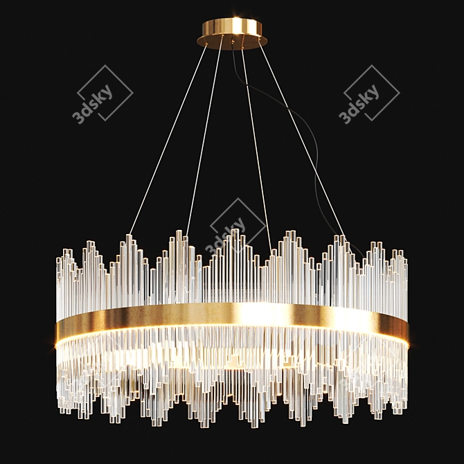 Meerosee Luminaire Glass Metal Collection 3D model image 2