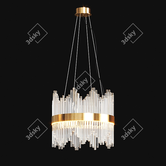 Meerosee Luminaire Glass Metal Collection 3D model image 4